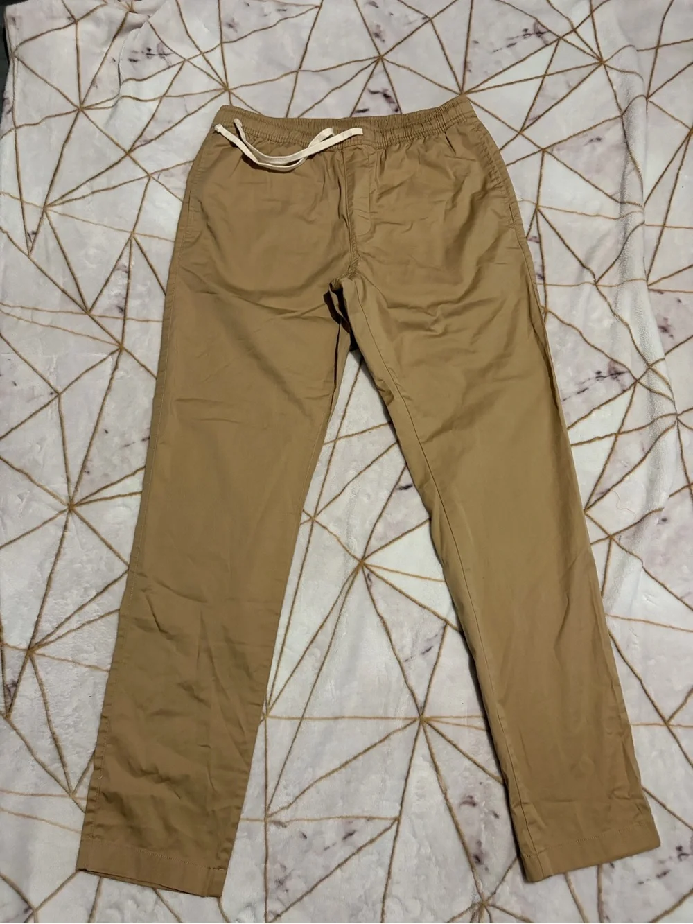 J. Crew Men's Tan Drawstring Chinos